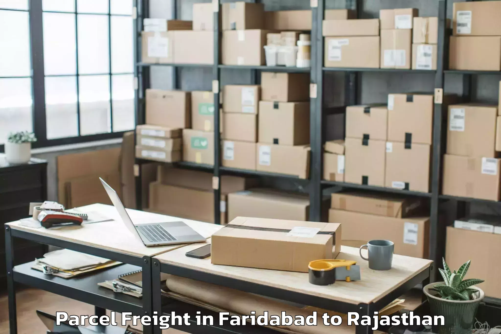 Reliable Faridabad to The Iis University Jaipur Parcel Freight